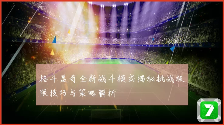 格斗盖奇全新战斗模式揭秘挑战极限技巧与策略解析